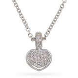 Pasquale Bruni 18K White Gold Pavé Diamond Heart Pendant Necklace