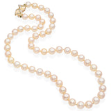 Vintage 14K Yellow Gold Pearl Beaded Strand Necklace