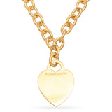 Tiffany & Co 18k Gold Return To Tiffany Heart Tag Charm Chain Necklace