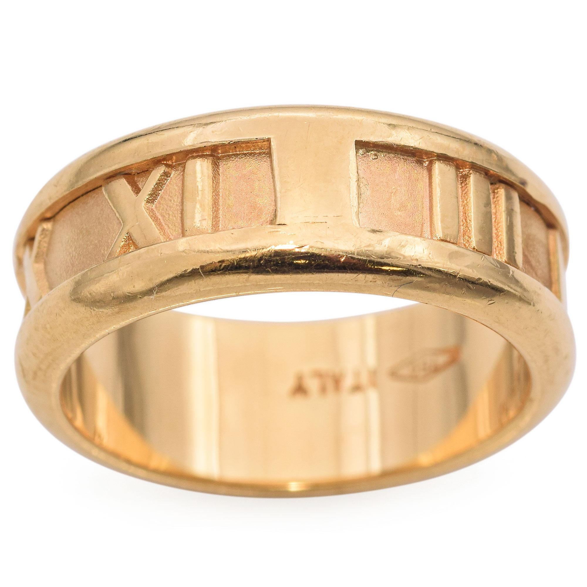 Tiffany & Co. 18K Yellow Gold Atlas Band Ring