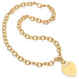 Tiffany & Co 18k Gold Return To Tiffany Heart Tag Charm Chain Necklace