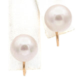 14K Yellow Gold Pearl Non Pierced Screw On Back Earrings