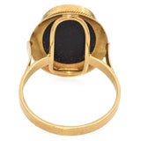 Vintage 18k Yellow Gold Hardstone Cameo Ring