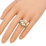 Judith Ripka Lola 18k Yellow Gold Lemon Quartz Diamond Ring