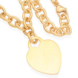 Tiffany & Co 18k Gold Return To Tiffany Heart Tag Charm Chain Necklace