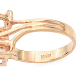 14K Yellow Gold Diamond "L" Initial Script Ring