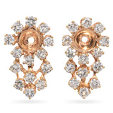 14K Yellow Gold 1.12 TCW Diamond Earring Jackets