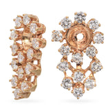 14K Yellow Gold 1.12 TCW Diamond Earring Jackets