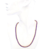 14K Yellow Gold 27.8 TCW Amethyst Tennis Necklace