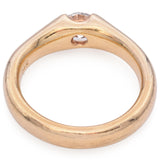 14K Yellow Gold 0.56 Ct. Diamond Half Bezel Solitaire Engagement Band