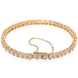 14k Yellow Gold 6.6tcw Diamond Tennis Bracelet