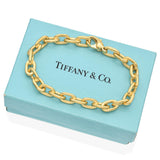 Vintage Tiffany & Co. 18K Yellow Gold Heavy Oval Link Chain Bracelet