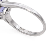 14k White Gold Tanzanite and Diamond Ring