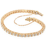 14k Yellow Gold 6.6tcw Diamond Tennis Bracelet