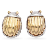 1993 Tiffany and Co. 18K Yellow Gold and Sterling Silver Scarab Beetle Earrings