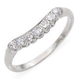 Vintage 14K White Gold Diamond Wedding Band