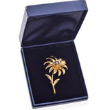 Tiffany & Co. 18K Yellow Gold Diamond & Sapphire Flower Brooch