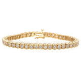 14K Yellow Gold 5.29 TCW Diamond Tennis Bracelet