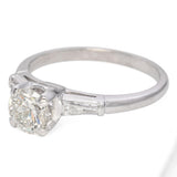 Vintage Platinum 1.0 TCW Diamond Engagement Ring