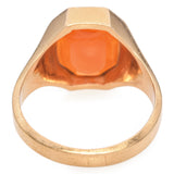 Antique Yellow Gold Carnelian Intaglio Signet Ring