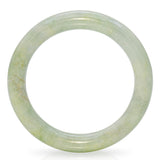 1920s Mottled Green Light Gray Jadeite Jade Bangle Bracelet