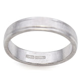 Vintage Platinum Etched Wedding Band