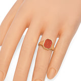 Antique Yellow Gold Carnelian Intaglio Signet Ring