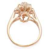 14k Yellow Gold Diamond Cluster Ring