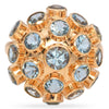 Vintage Yellow Gold Aquamarine Sputnik Ring