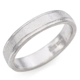 Vintage Platinum Etched Wedding Band