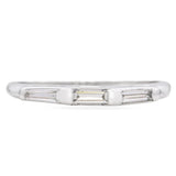 Platinum Baguete Diamond Three Stone Band