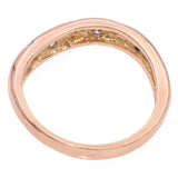 14k Rose Gold Diamond Wave Band