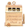 Vintage 14k Yellow Gold Casino Slot Machine 3D Charm Pendant