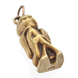 Vintage 14K Yellow Gold Sitting Man Charm Pendant