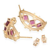 14K Yellow Gold 2.28 TCW Rhodolite Garnet Drop Earrings