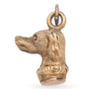 Vintage 14K Yellow Gold Dog Profile Charm Pendant