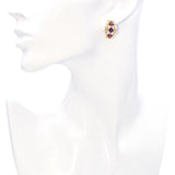 14K Yellow Gold 2.28 TCW Rhodolite Garnet Drop Earrings