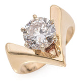 14K Yellow Gold 2.0 Ct. I I2 Diamond Solitaire Engagement Ring GIA