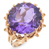 Vintage 14K Yellow Gold 15 Ct. Amethyst Cocktail Ring