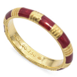 Hidalgo 18K Yellow Gold Burnt Sienna Enamel Band Ring