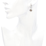 14K White Gold Smoky Quartz Drop Dangle Earrings