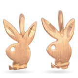 Vintage Michael Anthony 14K Yellow Gold Playboy Bunny Charm Pendant Pair