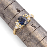 18K Yellow Gold 0.81 Ct. Oval Sapphire and Diamond Ring