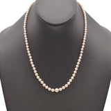 Vintage Mikimoto Sterling Silver Pearl Graduated Beaded Strand Necklace