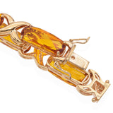 14K Yellow Gold 22.13 Ct. Citrine Link Bracelet