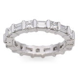 Platinum Princess & Emerald Cut 2.25 TCW Diamond Eternity Wedding Band