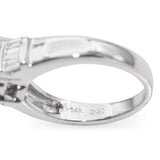 14K White Gold 0.50 TCW Diamond Cluster Engagement Ring Band