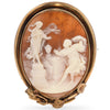 Antique 9K Yellow Gold Dreams Come True Shell Cameo Brooch