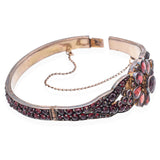 Antique Victorian Garnet Hinged Bangle