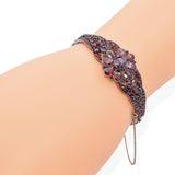 Antique Victorian Garnet Hinged Bangle